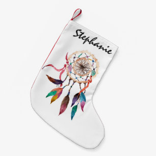 Petite Chaussette De Noël Dreamcatcher de Bohème en peinture vibrante