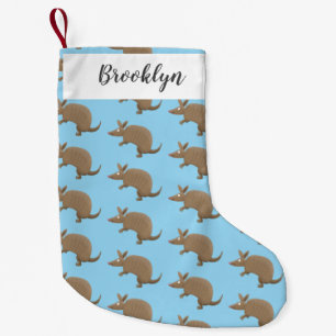 Petite Chaussette De Noël Drôle armadillo joyeux dessin animé