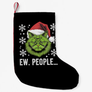 Petite Chaussette De Noël Drôle de chat de Noël Ew personnes amateurs de cha
