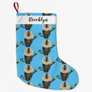 Petite Chaussette De Noël Drôle singe-singe macaque à queue de lion