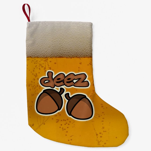 Petite Chaussette De Noël Écrous et bière de Deez (Devant)