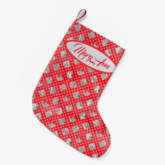 Petite Chaussette De Noël Élégant Motif de Noël
