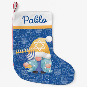 Petite Chaussette De Noël Elégante bougie Dreidel Hanoukka Blue Judiasm Star