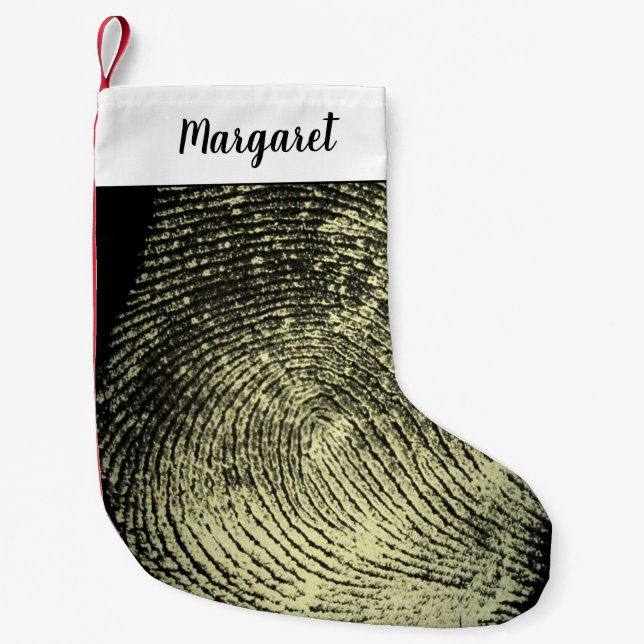 Petite Chaussette De Noël Empreinte de boucle inversée (Devant)