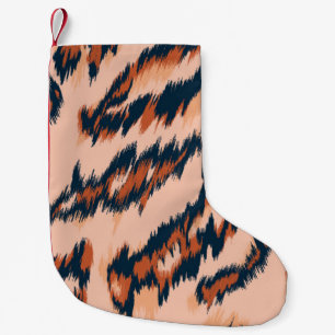 Petite Chaussette De Noël Empreinte de léopard : Textile Design sans joint.