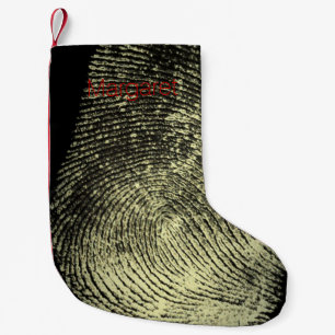 Petite Chaussette De Noël Empreinte digitale renversée de boucle