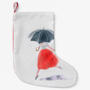 Petite Chaussette De Noël Encre d'alcool Abstraite. Vintage minéral blanchi.