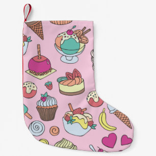Petite Chaussette De Noël Ensemble de différentes douceurs. Motif de griboui