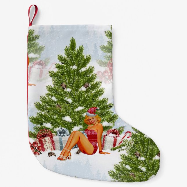 Petite Chaussette De Noël épingle de pull moche xmas (Devant)