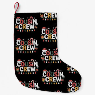 Petite Chaussette De Noël Équipage de Cousin Noël Canne de Bonbon Lumières C
