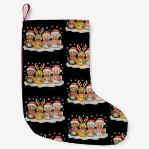 Petite Chaussette De Noël Équipe Canard en Caoutchouc Renne de Noël Lumières