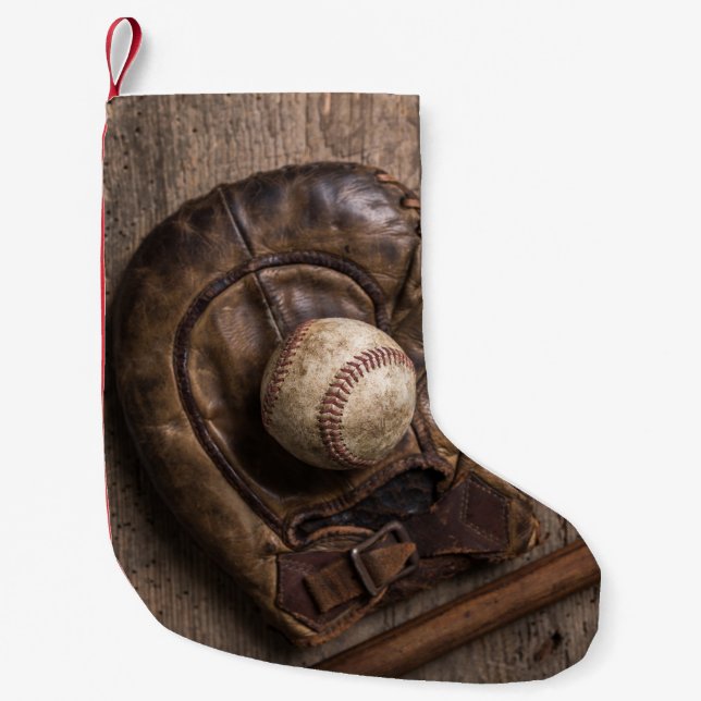 Petite Chaussette De Noël Équipement de base-ball (Devant)
