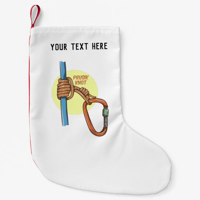 Petite Chaussette De Noël Escalade rock Prusik Hitch (Devant)