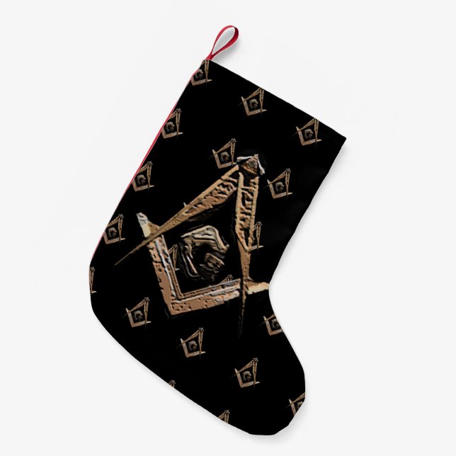 Petite Chaussette De Noël Esprit maçonnique (Golden) (Devant (Accrochage))