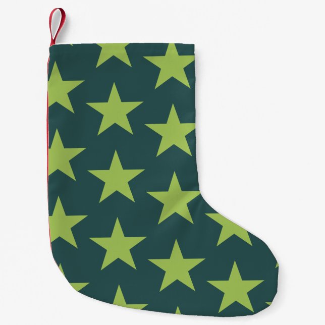 Petite Chaussette De Noël Étoiles Motif 17 (Devant)