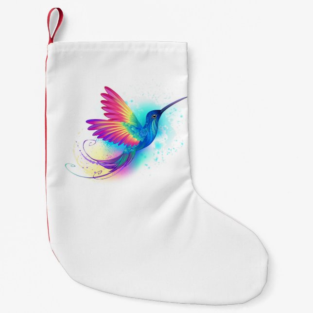 Petite Chaussette De Noël Exotic Rainbow Hummingbird (Devant)