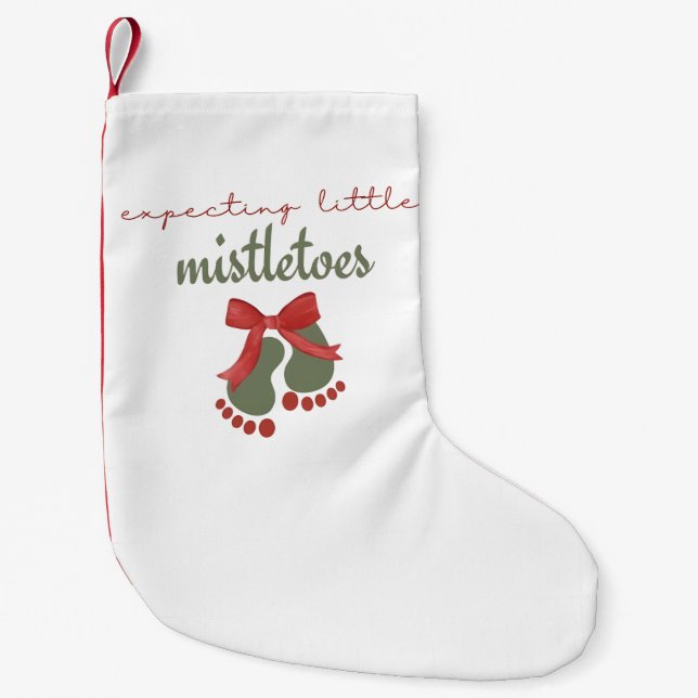 Petite Chaussette De Noël Expecting a Little Mistletoes Christmas Pregnancy (Devant)