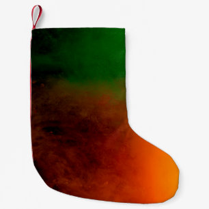 Petite Chaussette De Noël explosion de poussière de couleur abstraite sur un