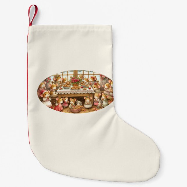 Petite Chaussette De Noël Family mouse Christmas Stocking (Devant)