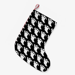 Petite Chaussette De Noël Fantôme de pixel de 8 bits