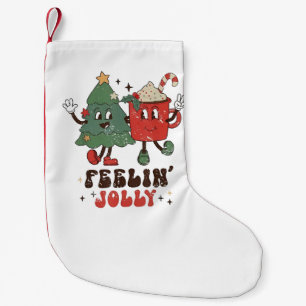 Petite Chaussette De Noël Feelin' Jolly Noël Hot Cacoa Super Noël