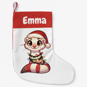 Petite Chaussette De Noël Ferret Joyeux Noël Animaux d'hiver mignons Ferrets