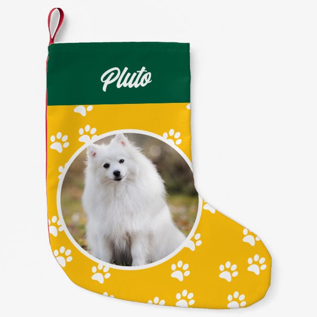Petite Chaussette De Noël Festive mignonne chien animal de compagnie photo (Devant)