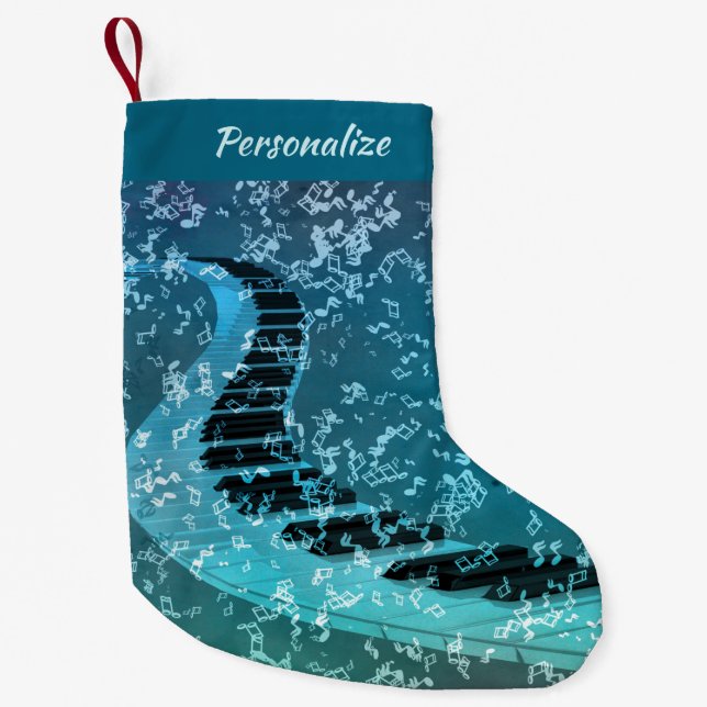 Petite Chaussette De Noël Fêtes de Noël des musiciens de Piano Keys (Devant)