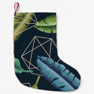 Petite Chaussette De Noël Feuilles Abstraits : Ligne Polygonale Sans Couche.
