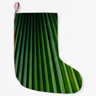 Petite Chaussette De Noël Feuilles de palmiers verts