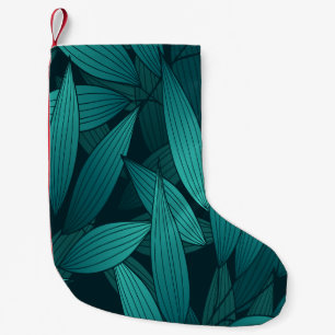Petite Chaussette De Noël Feuilles tropicaux rayonnants