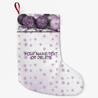 Petite Chaussette De Noël Flammes de neige rose violet de fête Élégante Vint