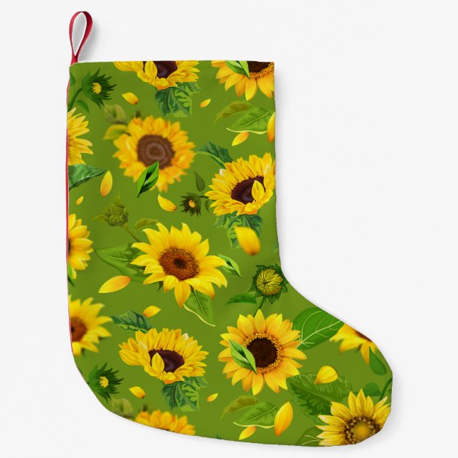 Petite Chaussette De Noël Fleur de couleur 4 (Devant)