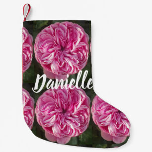 Petite Chaussette De Noël Fleur Vintage rose
