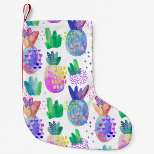 Petite Chaussette De Noël Fleurs d'automne peintes à la main, motif sans sou