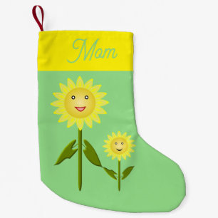 Petite Chaussette De Noël Fleurs de soleil de fête des mères personnalisées