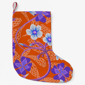 Petite Chaussette De Noël Fleurs sauvages décoratifs fleuris. Bac à fleurs d