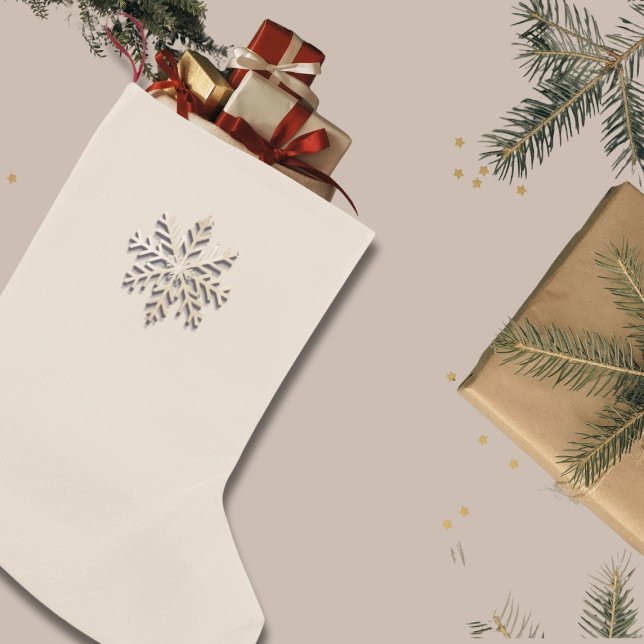 Petite Chaussette De Noël Flocon de Noël Champagne (Créateur téléchargé)