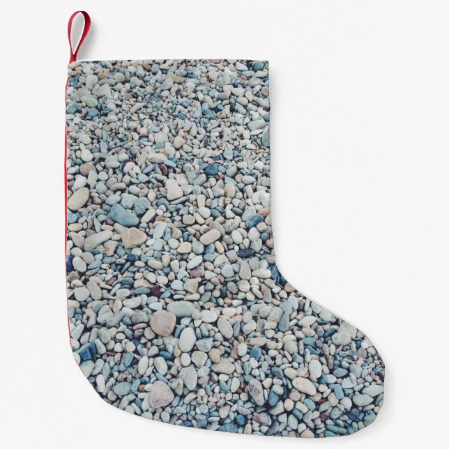Petite Chaussette De Noël Flot de galets (Devant)