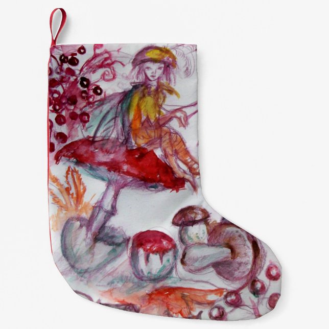 Petite Chaussette De Noël FOLLET MAGIQUE DE CHAMPIGNONS Imaginaire Floral Ro (Devant)