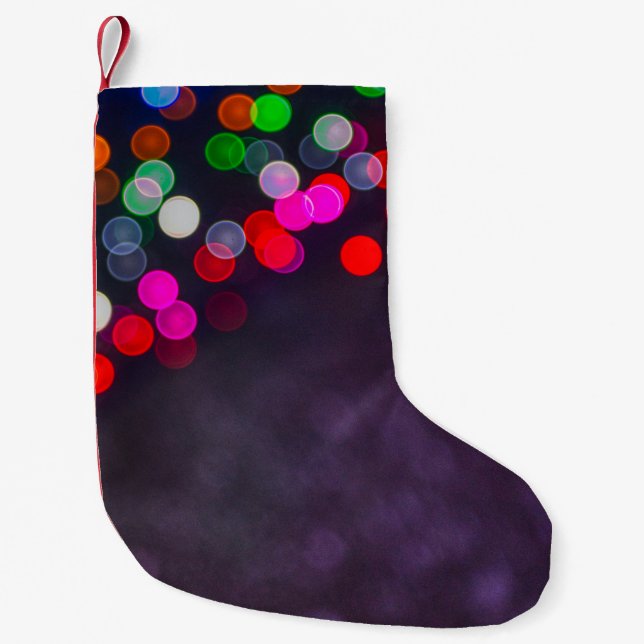 Petite Chaussette De Noël Foncé et lumière (Devant)