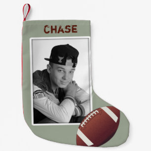 Petite Chaussette De Noël Football Ado Photo Boy's Christmas Stocking