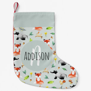 Petite Chaussette De Noël Forêt de bois de Babys Cute Motif animal Enfants