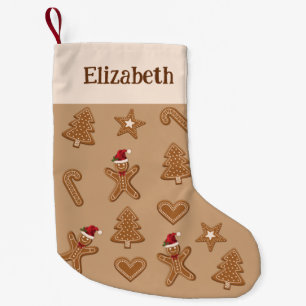 Petite Chaussette De Noël Formes et nom de biscuits de Noël au pain d'épice
