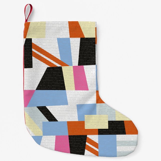 Petite Chaussette De Noël Formes géométriques créatives, conception motif de (Devant)