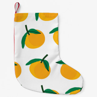 Petite Chaussette De Noël fruit orange avec patte blanche arrière - plan san
