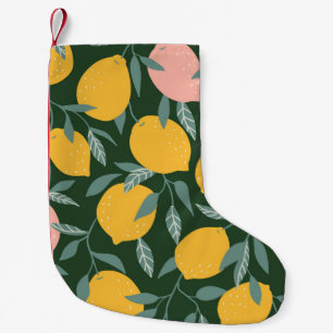 Petite Chaussette De Noël Fruit vintage citron Motif sans joint