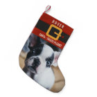 Funny Santa Claus Chien Photo et nom Personnalisé