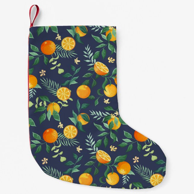 Petite Chaussette De Noël Fusion d'agrumes : Oranges à l'air tropical (Devant)