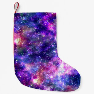 Petite Chaussette De Noël Galaxy Night Imprimer Design cosmique